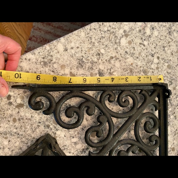Antique Vintage cast Iron solid shelf brac… - Picture 10 of 12